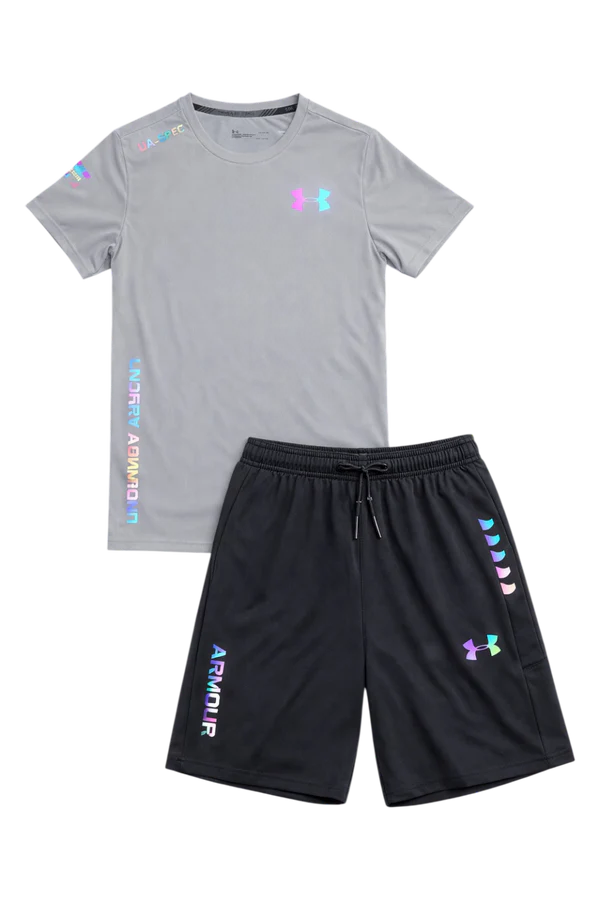 FLUO CONCEPT T-SHIRT & SHORT GREY